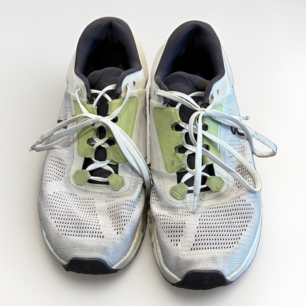 On Cloud Womens Helion White Green Sneakers Running Shoes Size 10